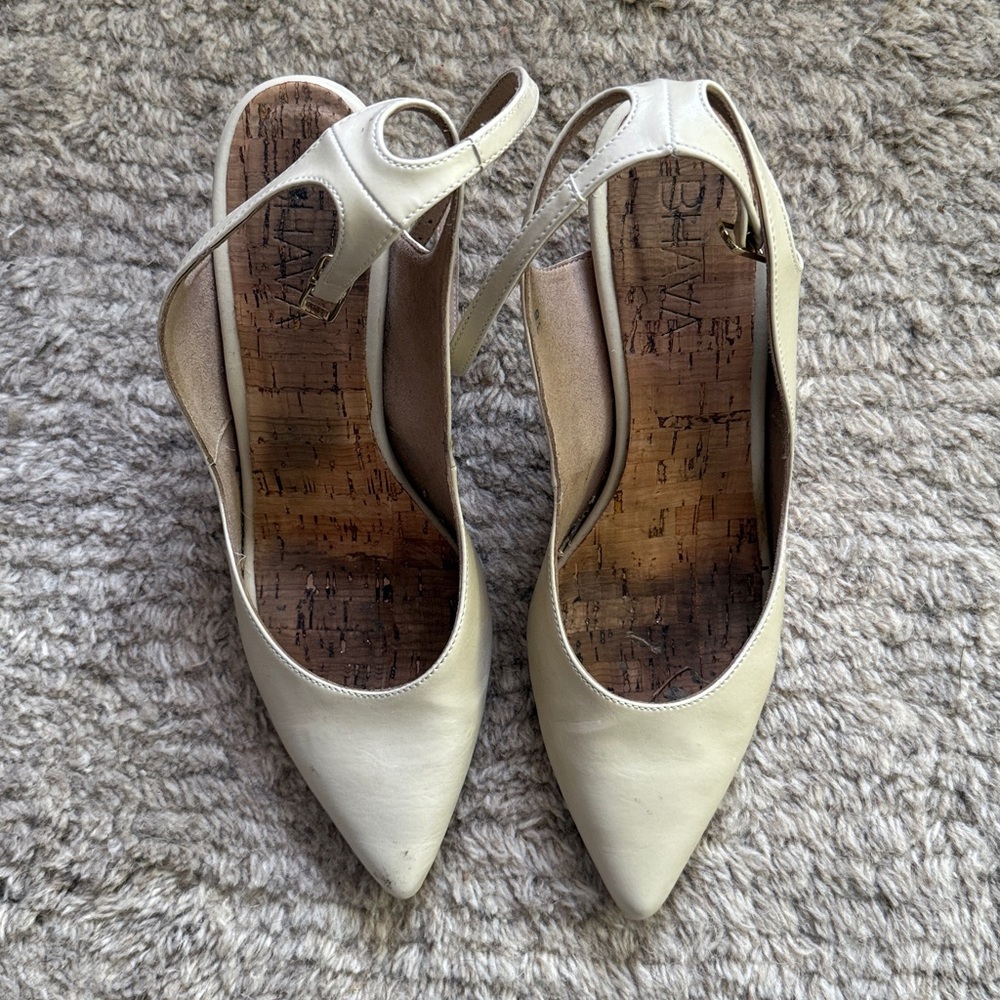 Bhava Studio Cream Pointed Toe Heels